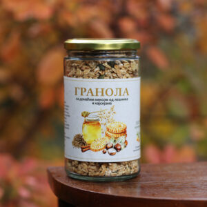 Granola sa domaćim keksom od lešnika i kajsijama