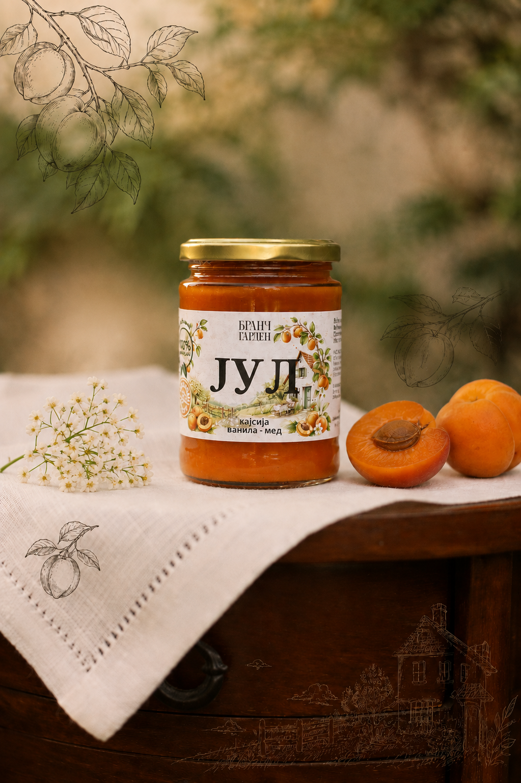 Jul - voćni krem od kajsija, vanile i meda