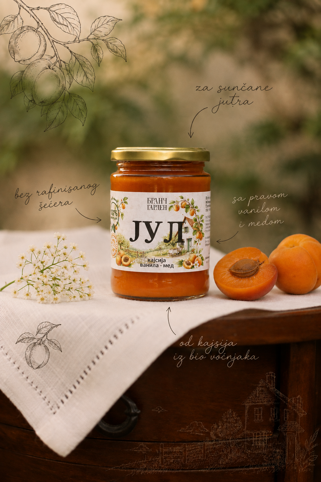 Jul - voćni krem od kajsija, vanile i meda - Slika 2